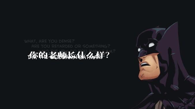 你的老师长什么样？